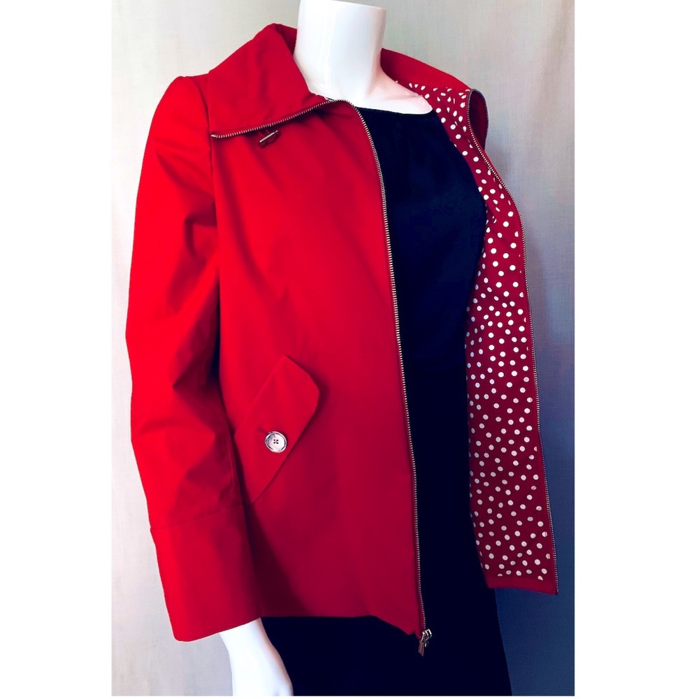 Jones New York Red Lightweight Zip Jacket M